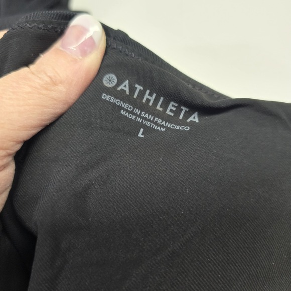 Athleta Bathing Suit Swimsuit Women LG Black One Piece Beach Summer Vacation - Picture 4 of 12